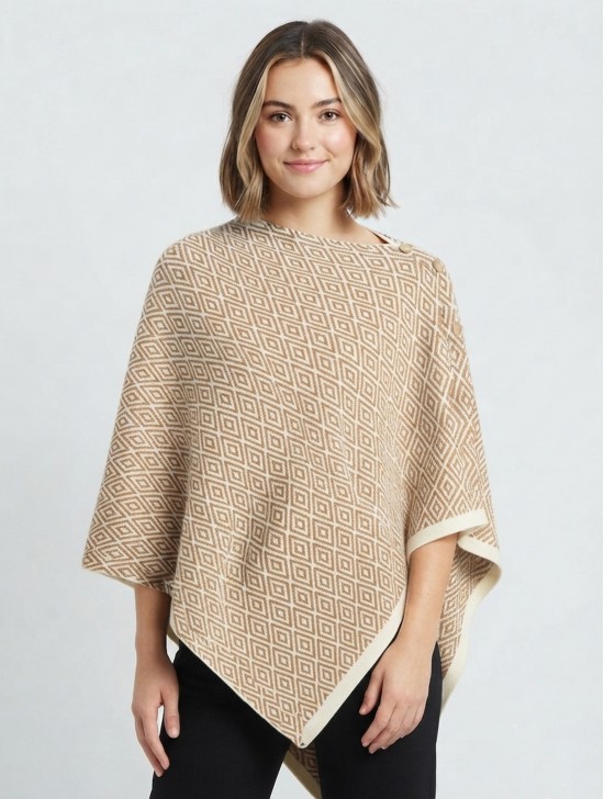 Diamond Pattern Button Shawl Diamond Pattern Button Shawl